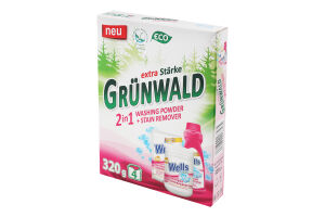 Порошок пральний 2в1 універсальний безфосфатний 320г Grunwald