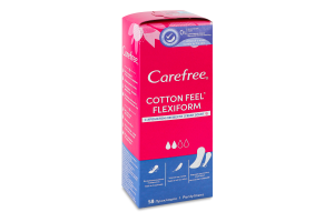 Прокладки ежедневные гигиенические Fresh scent Flexiform Мягкость хлопка Carefree 18шт