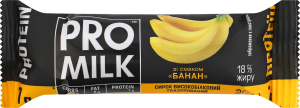Сирок глазурований 18% високобілковий з наповнювачем Банан Протеїн Pro Milk м/у 36г