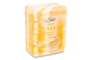 Крем-мыло туалетное Крем&Дыня 1+1 Deluxe Shik 4х90г
