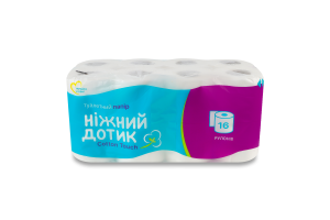 Бумага туалетная 2-х слойная 160 листов Cotton touch Ніжний дотик 16шт
