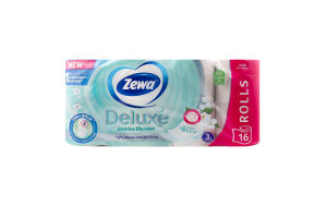 Папір туалетний 3-х шаровий Jasmine Blossom Deluxe Zewa 16шт