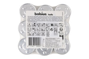 Свічки чайні ароматизовані №958438 Vanilla Bolsius 18шт
