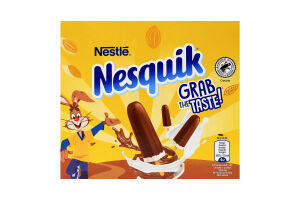 Морозиво вкрите шоколадною глазур'ю зі смаком ванілі на паличці Nesquik к/у 9х36г