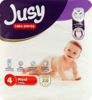 Трусики-подгузники для детей 7-18кг 4 Maxi Jusy 28шт