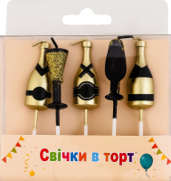 Свічки в торт Фігурки Святкові Festa (Guangzhou) Co. Ltd 5шт