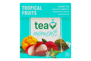 Чай Tropical Fruits зелений байховий 20*1,7г в пірамідках Tea Moments