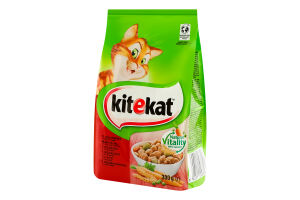 Корм сухой полнорационный для взрослых котов С говядиной и овощами KiteKat м/у 300г