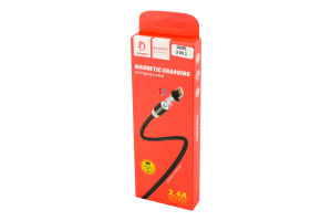 Кабель магнітний Lightning-Type-C-Micro-USB чорний Denmen