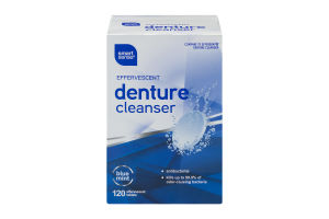Smart Sense Effervescent Denture Cleanser Tablets Blue Mint - 120 CT