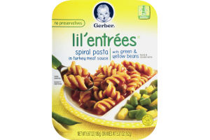 Gerber Lil' Entrees Spiral Pasta in Turkey Meat Sauce with Green & Yellow Beans