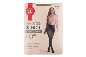 Колготи жіночі бежеві 40ден р.4 ТМ "1"