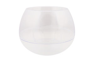 Горщик д/квітів Сфера 1,3л прозорий 21,5*15,5см 116009 Алеана