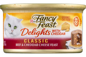 Fancy Feast Delights With Cheddar Cat Food Classic Beef & Cheddar Cheese