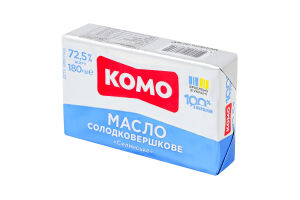 Масло сладкосливочное 72.5% Крестьянское Комо м/у 180г