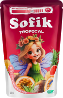 Напиток соковый безалкогольный негазированный со вкусом маракуйи Tropical Sofik д/п 200мл