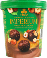 Мороженое пломбир Конфеты с лесным орехом Imperium Rud ст 180г