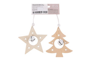 Набір новорічних прикрас MBM My Home 2шт MH-1038