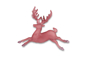 Підвіска новорічна Олень темна пудра 11,5*14см КМ