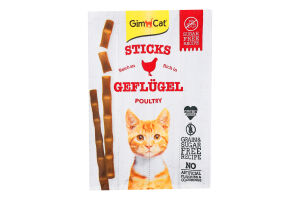 Ласощі д/котів Палички м"ясні з м"ясом птахів 4шт Джим Кет