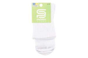 Шкарпетки підл Premier socks висок рубч біл р22-24