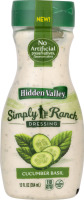 Hidden Valley Simply Ranch Dressing Cucumber Basil