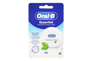 Нить зубная вощеная 50м Мята Essential Oral-B 1шт