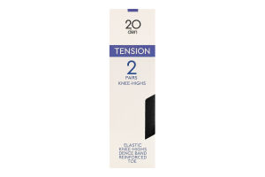 Напівпанчохи жіночі Conte elegant Tension 20den 23-25 nero 2пари