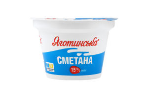 Сметана 15% Яготинська ст 180г
