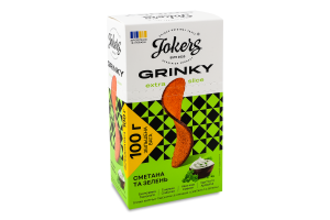 Грінки житньо-пшеничні Сметана та зелень Extra Slice Jokers к/у 100г