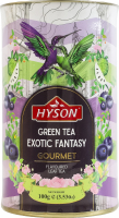 Чай зеленый байховый листовой с ароматом голубики и соу-сепа Exotic Fantasy Gourmet Hyson тубус 100г