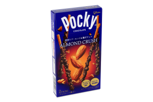 Палички-соломка Pocky в шокол з дробленим мигдалем