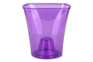 Кашпо д/горщиків д/орхідей Квадро 1,5л бузковий 14,5*15см Еталон-С