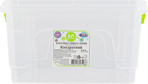 Контейнер харчовий універсальний квадратний 258х234х138мм 4.9л Ал-Пластик 1шт