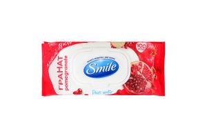 Салфетки влажные Гранат Natural extracts Smile 100шт