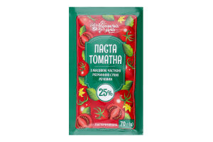 Томат паста Українська зірка 70 г пак. 25%