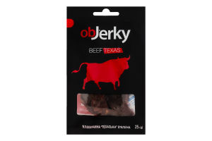 Яловичина в'ялена Техаська OбJerky м/у 25г