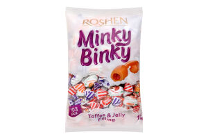 Цукерки неглазуровані з желейними начинками Minky Binky Roshen м/у 1кг
