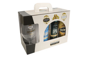 Набор Пиво Rinktinis + IPA + APA + Blanc + Bohemijos Dark + Baltic Porter 6х0.568л + 1 бокал 0.568л Volfas Engelman к/у