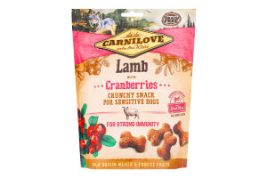 Лакомство для собак Lamb with Cranberries Carnilove д/п 200г