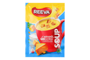 Крем-суп швидкого приготування зі смаком сиру Чеддер з крутонами Сирний Reeva м/у 17г