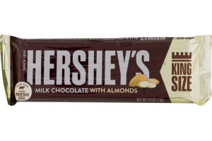 HERSHEY'S King Size Milk Chocolate with Almonds Bar, 2.6 oz