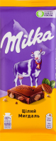 Шоколад молочный с целым миндалем Milka м/у 90г