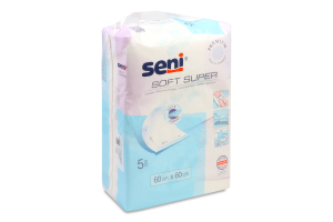 Пелёнки для взрослых одноразовые 60х60см Seni Soft 5шт