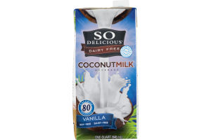 So Delicious Dairy Free Coconutmilk Beverage Vanilla