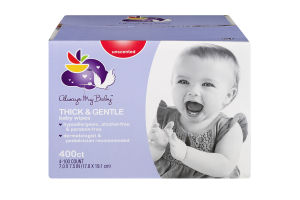 Always My Baby Baby Wipes Thick & Gentle Unscented - 400 CT