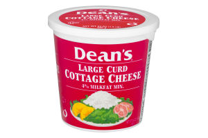Dean's 4% Milkfat Cottage Cheese Large Curd