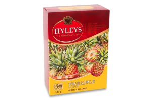 Чай чорний цейлонський байховий суцільнолистовий з додаванням рослинної сировини Ананас Hyleys к/у 100г