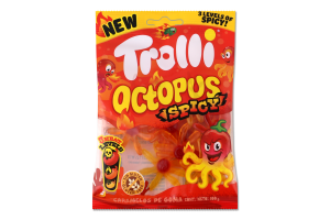 Конфеты желейные острые Осьминог Trolli м/у 100г