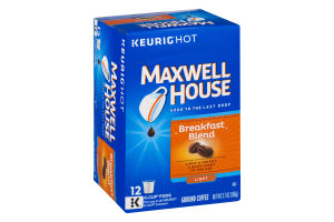 Maxwell House 100% Arabica Coffee K-Cup Packs Breakfast Blend - 12 CT